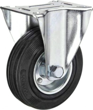 Колесная опора промышленная TOR FC 80 200 мм (площадка, неповоротн., черн. рез., роликоп [1024174]