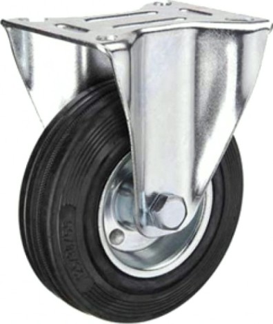 Колесная опора промышленная TOR FC 92 75 мм (площадка, неповоротн., черн. рез., роликопо [1003639]