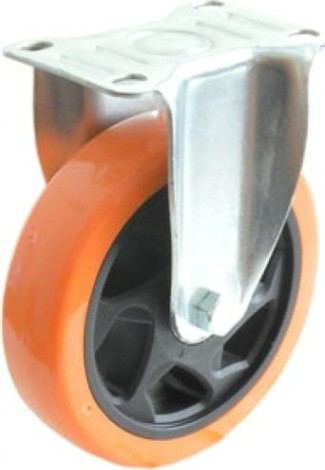Колесная опора промышленная TOR FCM 46 полиуретан 100 мм (неповорот., площадка, втулка ск [1027245]