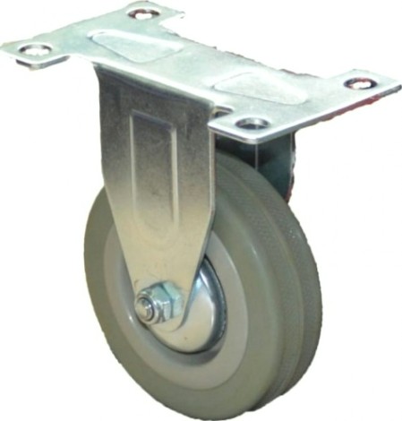 Колесная опора промышленная TOR FRC 55 усиленное 125 мм (площ., непов., черн. рез., ролик [1027191]