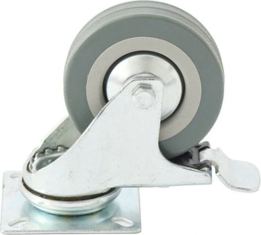 Колесная опора СИБРТЕХ d-100мм поворотная с тормозом [68721]