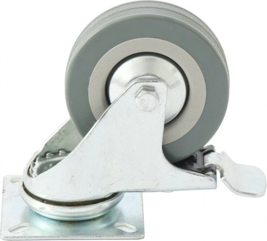 Колесная опора СИБРТЕХ d-50мм поворотная с тормозом [68719]