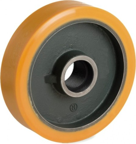 Колесо большегрузное TELLURE ROTA 644103 под ось, полиуретан, 125 мм, 600 кг