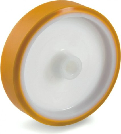 Колесо большегрузное TELLURE ROTA 661106 под ось, полиуретан, 200 мм, 600 кг