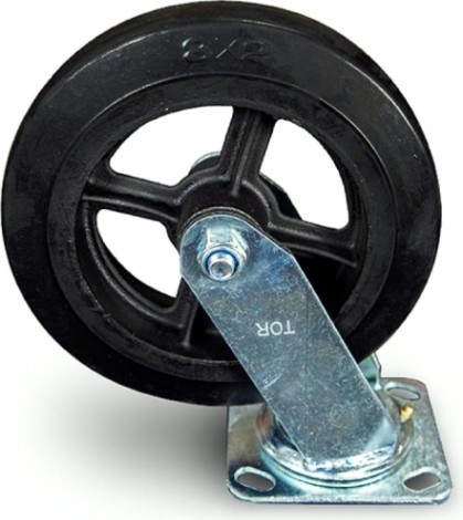 Колесо большегрузное TOR SCd 80 чугунное 200 мм (поворот., площадка, черн. рез., р [1024158]