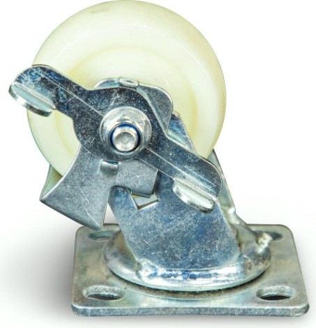 Колесо большегрузное TOR SCdnb 42 нейлон 100 мм (площадка, поворотн., тормоз, шарико [1024222]