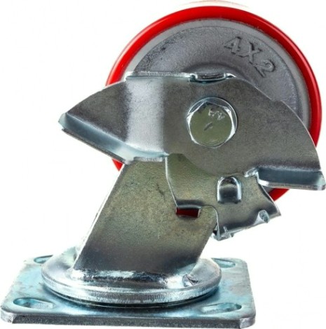 Колесо большегрузное TOR SCpb 42 полиуретан 100 мм (поворот., тормоз, площадка, рол [1003213]