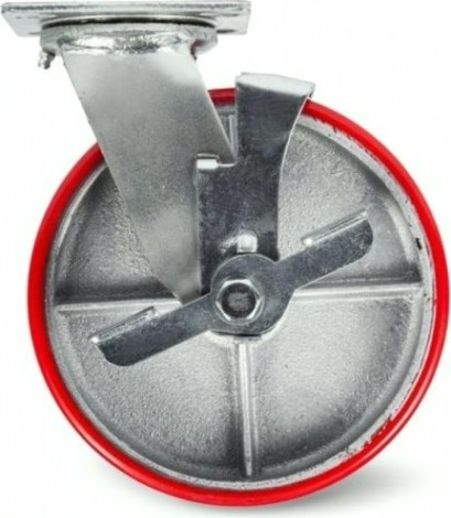 Колесо большегрузное TOR SCpb 63 полиуретан 150 мм (поворот., площадка, тормоз, рол [1025347]