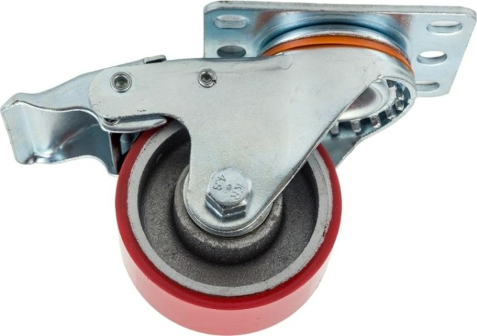 Колесо большегрузное TOR SCpb 93 полиуретан 75 мм, ширина-50 мм (пов., тормоз, площ [1027135]