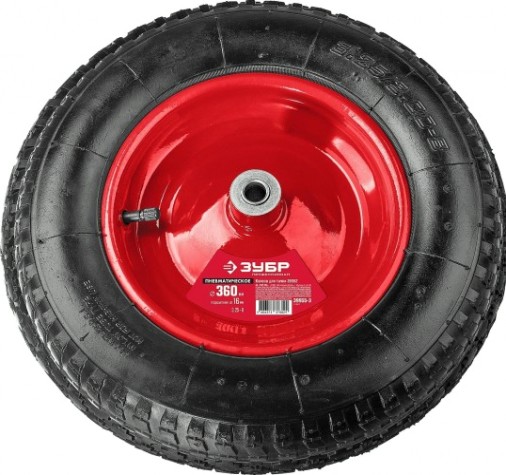 Колесо для тачки ЗУБР КП-3 пневматическое для 39962, 360 мм [39955-3]