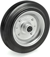 Колесо из черной резины TELLURE ROTA 533108 серия 53, d-250 мм, ось 25 мм [8007554028391]