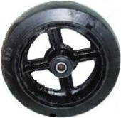 Колесо из литой резины LONGWAY D 85 чугунный обод, D-250 мм [01120050]