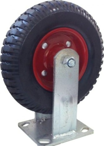 Колесо из литой резины MFK-TORG FC80Л160 неповоротное красный диск 160 мм