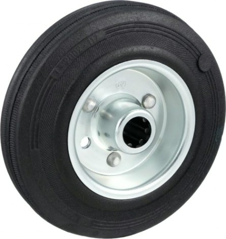 Колесо из литой резины TELLURE ROTA 533103 под ось, 125 мм, 130 кг