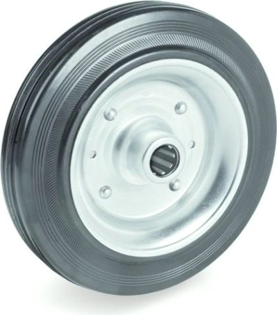 Колесо из литой резины TELLURE ROTA 533110 под ось, 160 мм, 180 кг