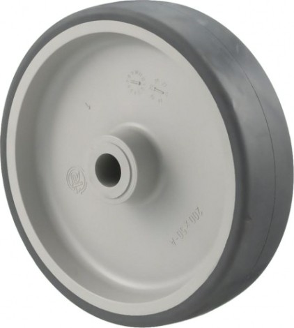 Колесо из литой резины TELLURE ROTA 711101 под ось, 80 мм, 70 кг