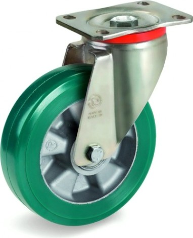 Колесо из полиуретана TELLURE ROTA 627516 серия 62, d-200 мм, поворотное (140х110) [8007554052198]