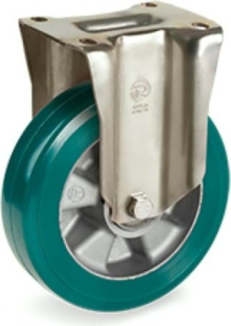 Колесо из полиуретана TELLURE ROTA 628503 d-125/40 мм, алюм/TR-Roll, неповоротное, кроншт.Р