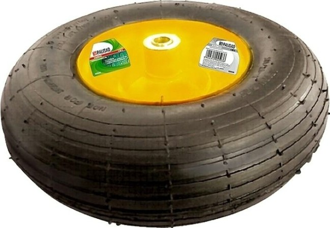 Колесо пневматическое для тачки PALISAD 4.00-6 (325 мм, d16мм, длина оси 100 мм) [68938]