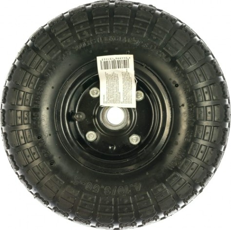 Колесо пневматическое для тачки PALISAD 4.10/3.50–4 (260мм, d20мм, длина оси 50мм) [68970]