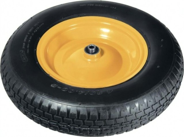 Колесо пневматическое для тачки PALISAD 4.80/4.00-8 (380мм, d12мм, длина оси 90мм) [68947]