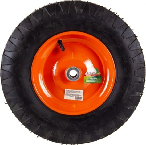 Колесо пневматическое для тачки PALISAD 4.80/4.00-8 (390мм, d20мм, длина оси 80мм) [68957]