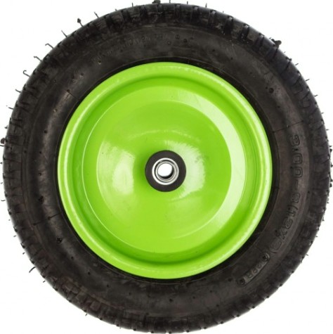 Колесо пневматическое для тачки СИБРТЕХ 3.00-8 (длина оси 90мм, подшипник 16мм) [68971]