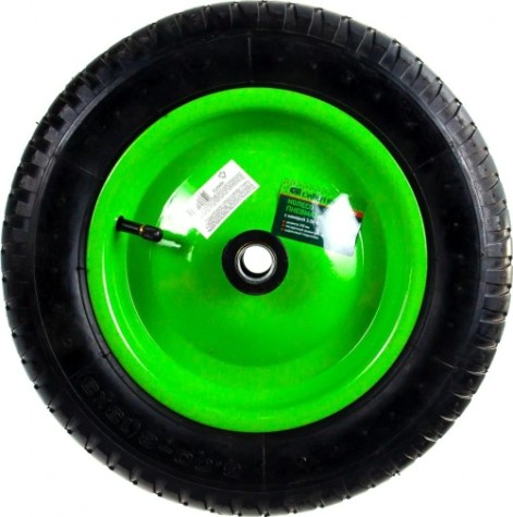 Колесо пневматическое для тачки СИБРТЕХ 3.00-8 (длина оси 90мм, подшипник 20мм) [68972]