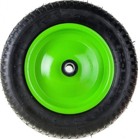 Колесо пневматическое для тачки СИБРТЕХ 3.00-8 (длина оси 90мм, подшипник 20мм) [68972]