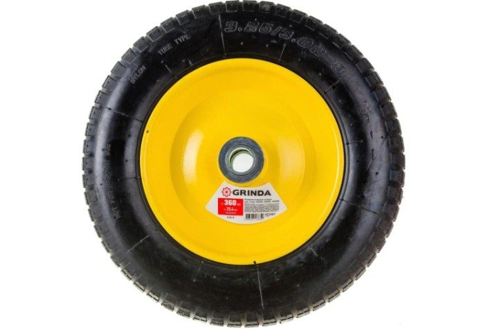 Колесо пневматическое GRINDA WP-25 422394, 422397, 422400, 360 мм [422407]