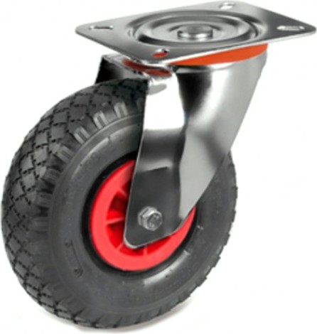 Колесо пневматическое TELLURE ROTA 825702 поворотное, 255 мм, 150 кг