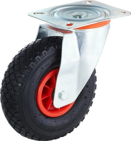 Колесо пневматическое TELLURE ROTA 825702 поворотное, 255 мм, 150 кг