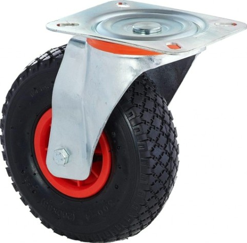 Колесо пневматическое TELLURE ROTA 825702 поворотное, 255 мм, 150 кг