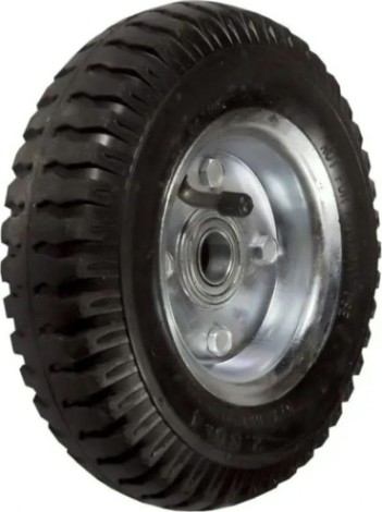 Колесо пневматическое TOR PR 1400 мет. обод, несимм. ступица, шарикоп. (220 мм, ось [1031436]