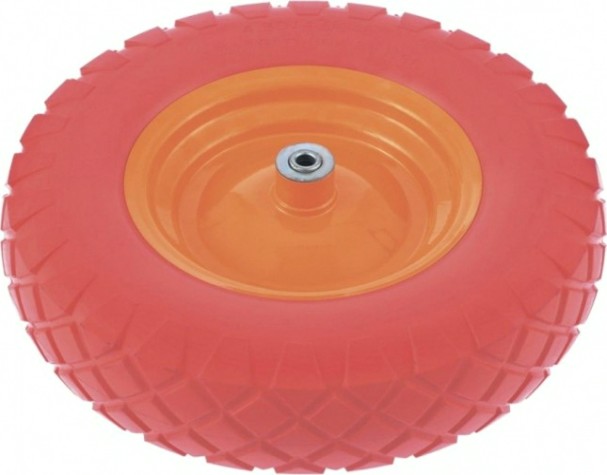 Колесо полиуретановое для тачки PALISAD 4.80/4-8 (длина оси 90мм, подшипник 12мм) [68978]