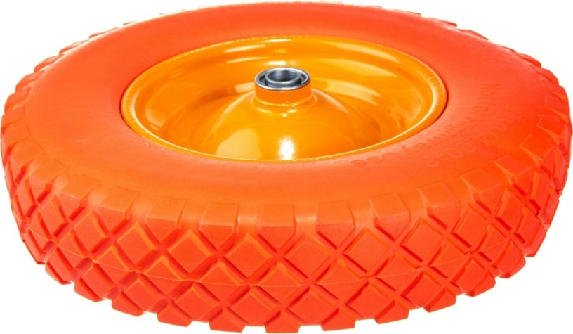 Колесо полиуретановое для тачки PALISAD 4.80/4-8 (длина оси 90мм, подшипник 20мм) [68977]