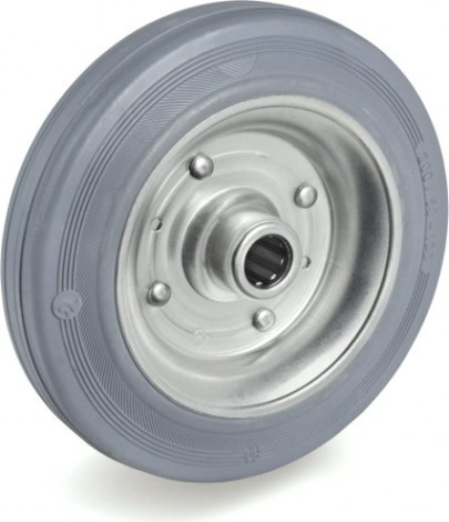Колесо промышленное MFK-TORG SPRg-200х50 без кронштейна 200 мм серая резина