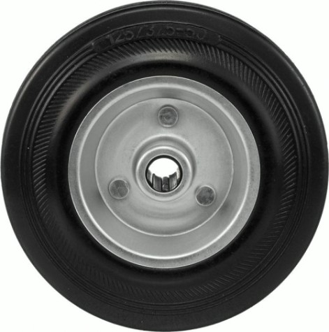 Колесо промышленное СТЕЛЛА-ТЕХНИК 4000-125 под ось 15 мм, 125 мм, 100 кг