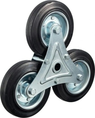 Колесо промышленное СТЕЛЛА-ТЕХНИК LW160 160мм, сталь/рез, трехопорное, 130кг
