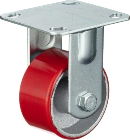 Колесо промышленное СТЕЛЛА-ТЕХНИК N29100CPUF 100мм, чугун/полиуретан, неповоротное, игольчатый, Колесо промышленное СТЕЛЛА-ТЕХНИК N29100CPUF 100мм, чугун/полиуретан, неповоротное, игольчатый,