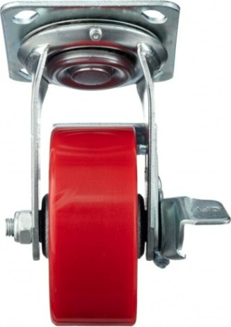 Колесо промышленное СТЕЛЛА-ТЕХНИК N29125CPUB1 125мм, чугун/полиуретан, поворотное с тормозом, иг