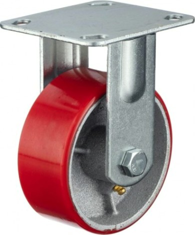 Колесо промышленное СТЕЛЛА-ТЕХНИК N29125CPUF 125мм, чугун/полиуретан, неповоротное, игольчатый, Колесо промышленное СТЕЛЛА-ТЕХНИК N29125CPUF 125мм, чугун/полиуретан, неповоротное, игольчатый,