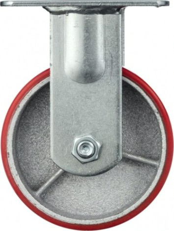 Колесо промышленное СТЕЛЛА-ТЕХНИК N29125CPUF 125мм, чугун/полиуретан, неповоротное, игольчатый,