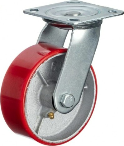 Колесо промышленное СТЕЛЛА-ТЕХНИК N29150CPU 150мм, чугун/полиуретан, поворотное, игольчатый, 3 Колесо промышленное СТЕЛЛА-ТЕХНИК N29150CPU 150мм, чугун/полиуретан, поворотное, игольчатый, 3