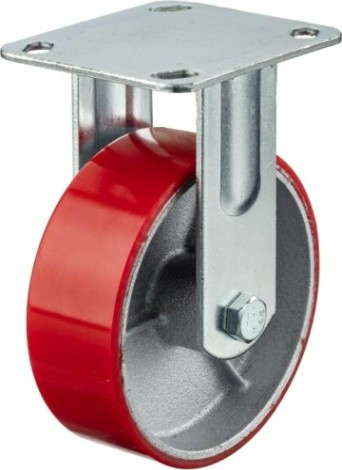 Колесо промышленное СТЕЛЛА-ТЕХНИК N29150CPUF 150мм, чугун/полиуретан, неповоротное, игольчатый, Колесо промышленное СТЕЛЛА-ТЕХНИК N29150CPUF 150мм, чугун/полиуретан, неповоротное, игольчатый,