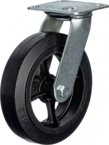 Колесо промышленное СТЕЛЛА-ТЕХНИК N29200 200мм, чугун/рез, поворотное, игольчатый подшипн.