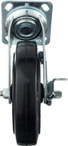 Колесо промышленное СТЕЛЛА-ТЕХНИК N29200B1 200мм, чугун/рез, поворотное с боковым тормозом, и