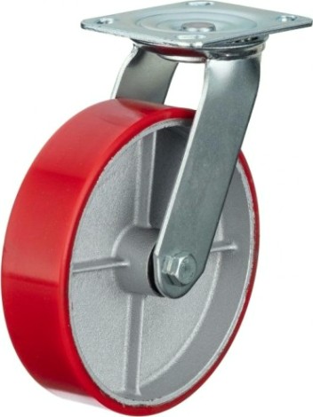 Колесо промышленное СТЕЛЛА-ТЕХНИК N29200CPU 200мм, чугун/полиуретан, поворотное, игольчатый, 3 Колесо промышленное СТЕЛЛА-ТЕХНИК N29200CPU 200мм, чугун/полиуретан, поворотное, игольчатый, 3