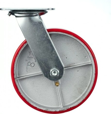 Колесо промышленное СТЕЛЛА-ТЕХНИК N29200CPU 200мм, чугун/полиуретан, поворотное, игольчатый, 3