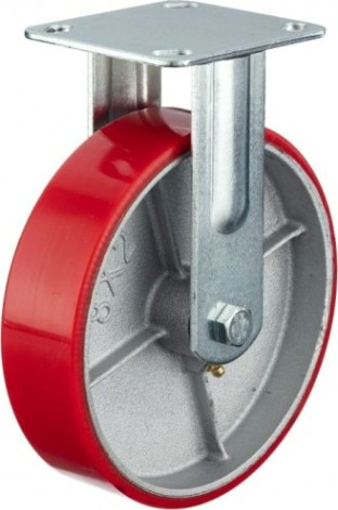 Колесо промышленное СТЕЛЛА-ТЕХНИК N29200CPUF 200мм, чугун/полиуретан, неповоротное, игольчатый, Колесо промышленное СТЕЛЛА-ТЕХНИК N29200CPUF 200мм, чугун/полиуретан, неповоротное, игольчатый,